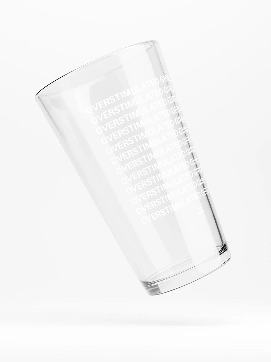 OVERSTIMULATED GIRL SUMMER white pint glass product image (4)