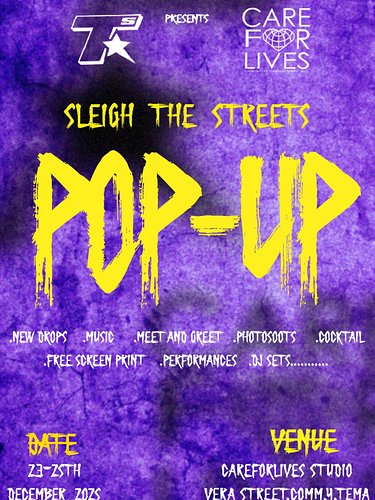 🔥 Sleigh The Streets POP-UP – Official Caption 🔥

TrapSaints x Care4Lives presents the biggest end-of-year youth takeover!
🎄 ...