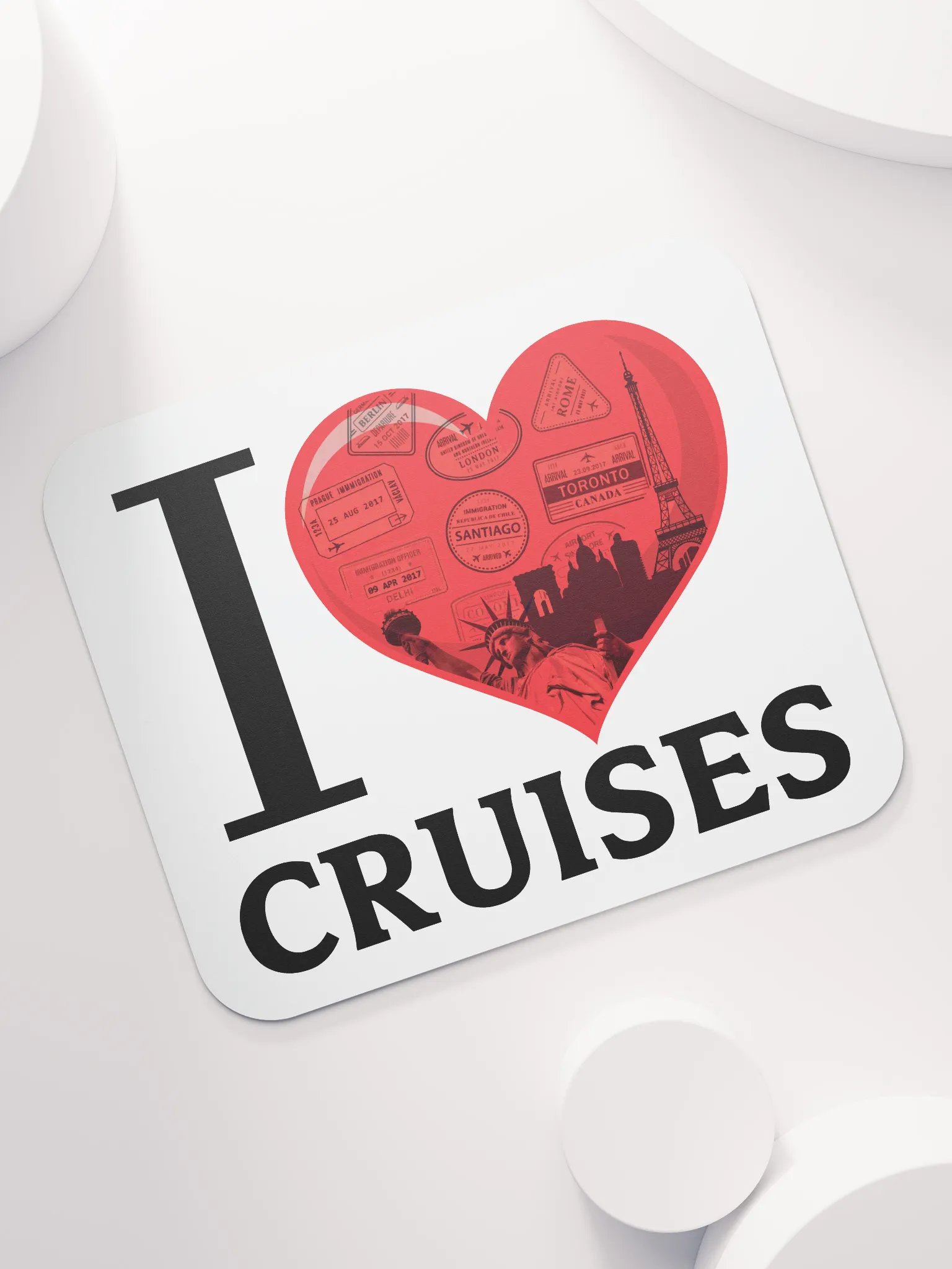 I Love Cruises Mouse Pad product image (7)