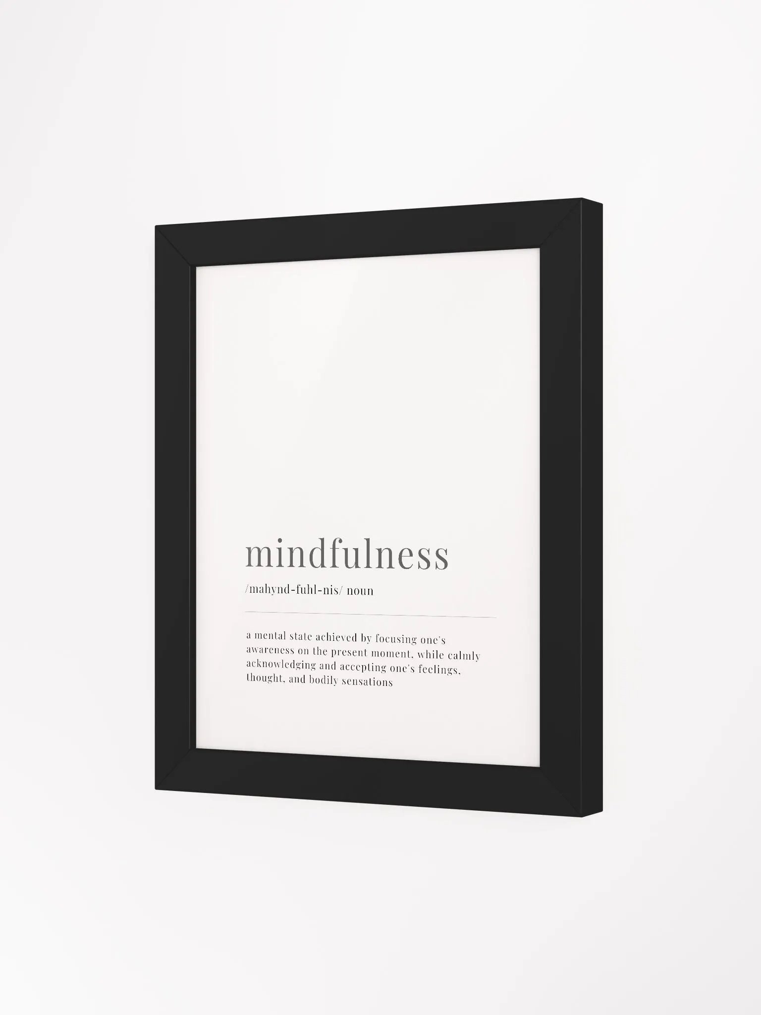 Mindfulness Definition Framed Print product image (3)