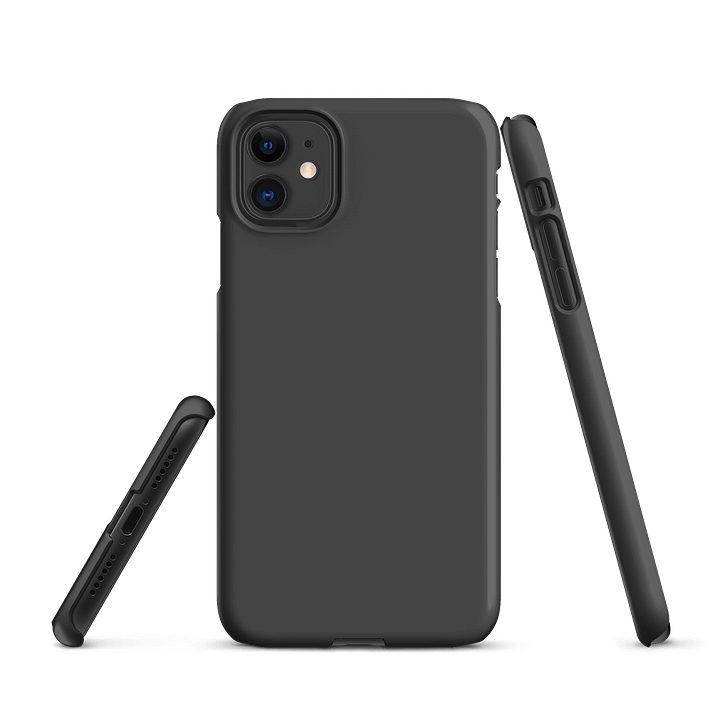 Off Black Deep Gray Solid Color iPhone® Matte Snap Case product image (1)