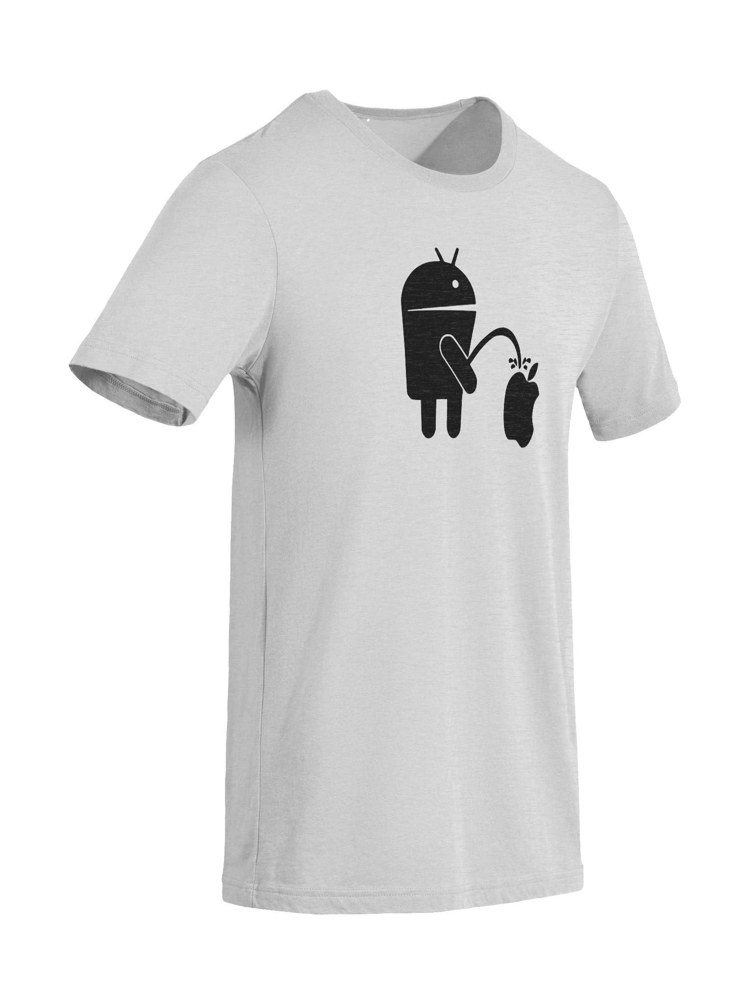 Android Peeing on Apple Logo T-Shirt product image (9)