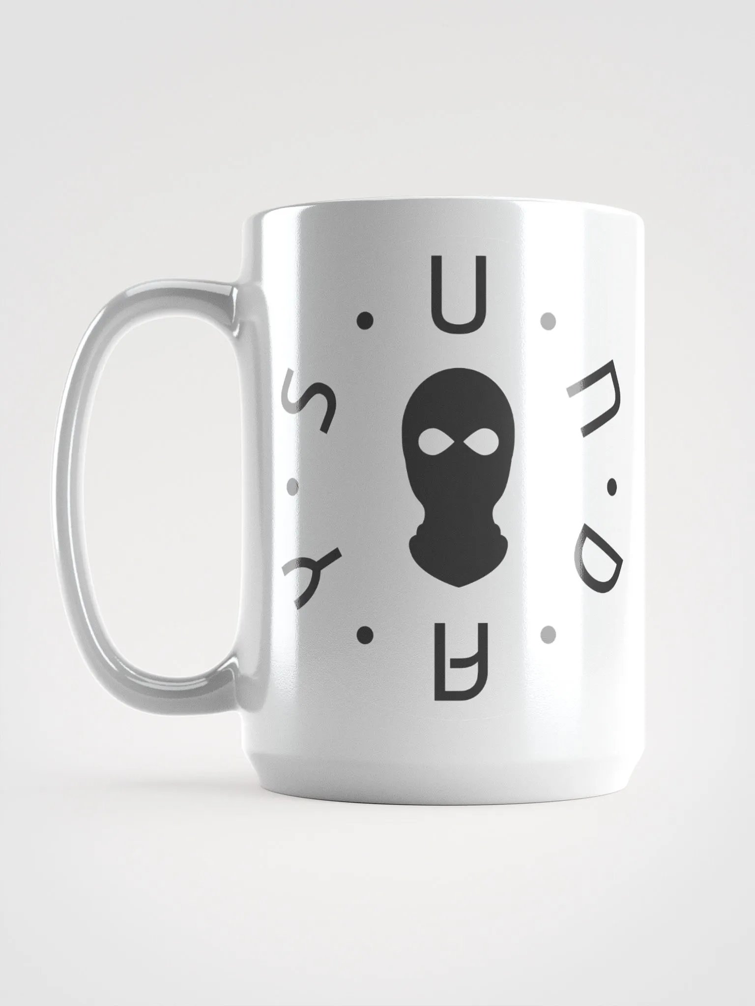 Black Balaclava Logo White Mug 15oz product image (4)