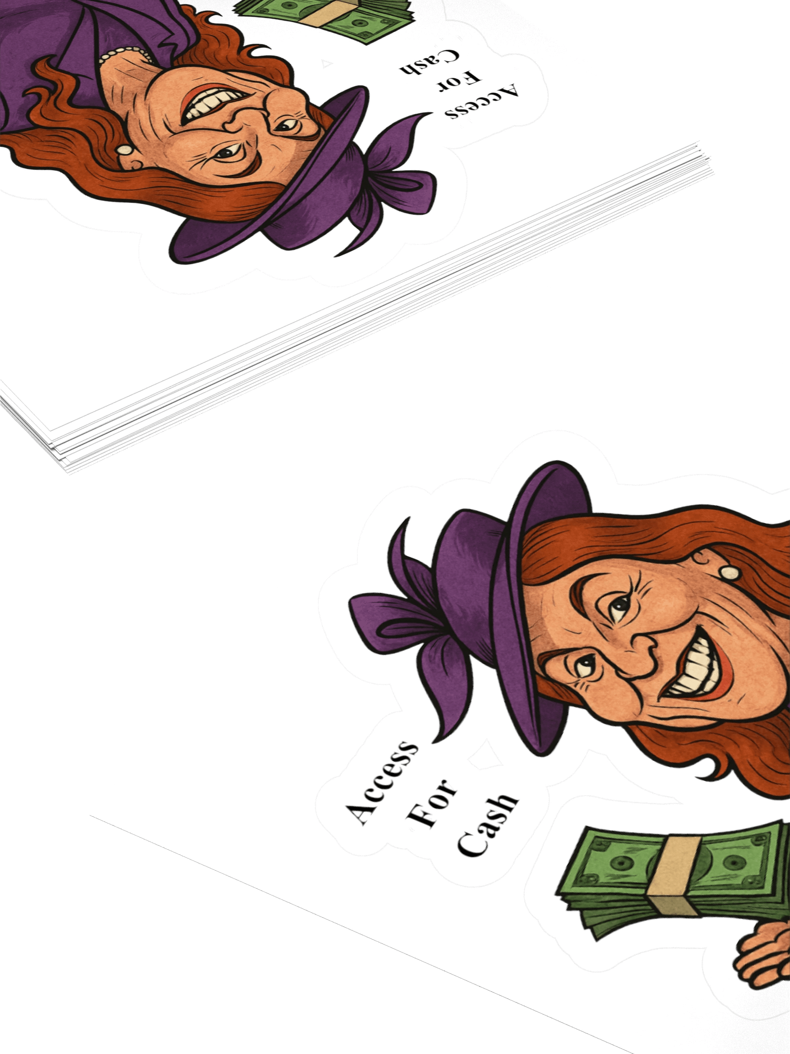 Royal Parody – “Access for Cash” Collectible Kiss-Cut Sticker (3″) | As Never Collection product image (4)