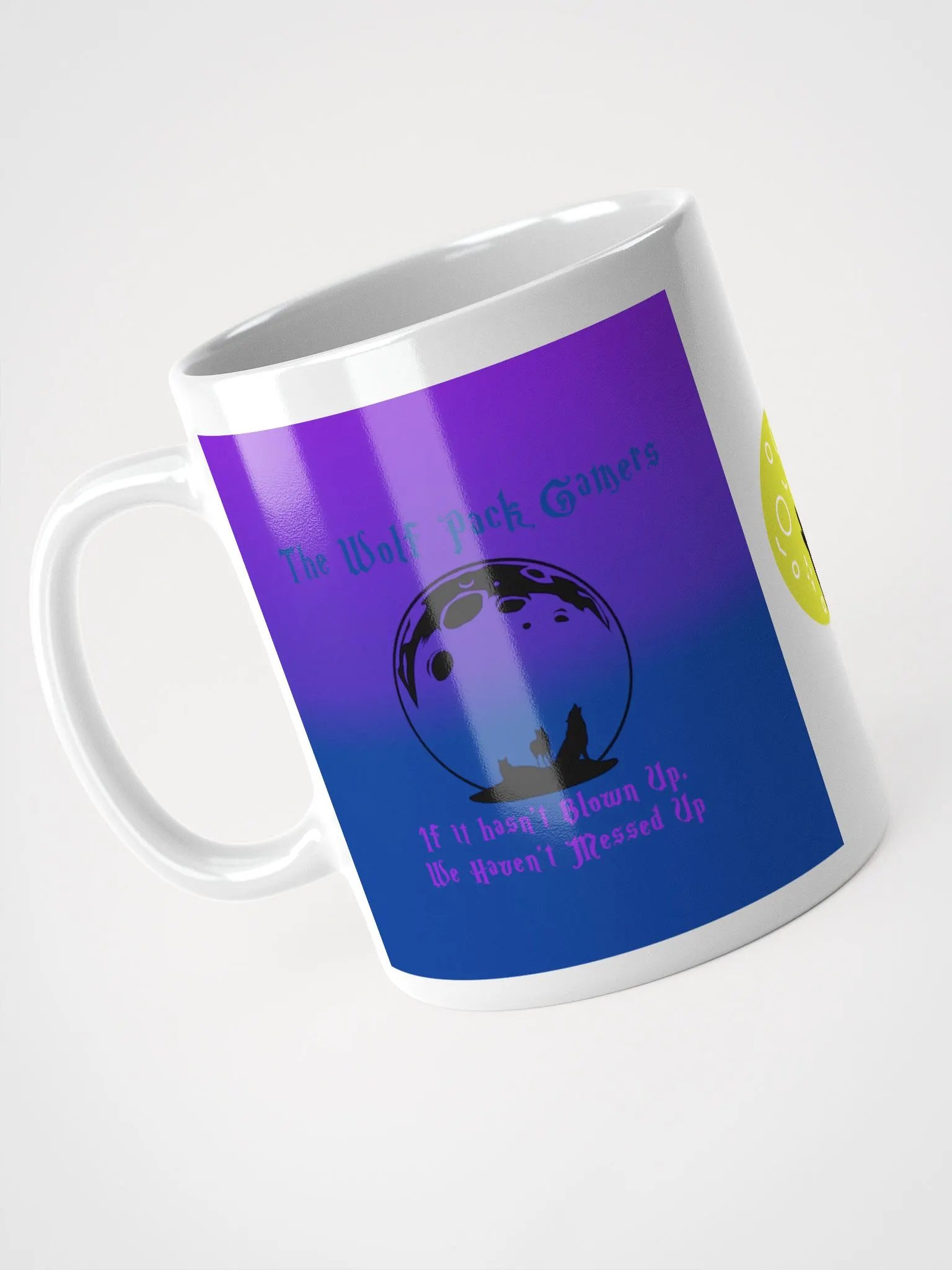 The Wolf Pack gamers Gaming Motto with Moon Mug product image (3)