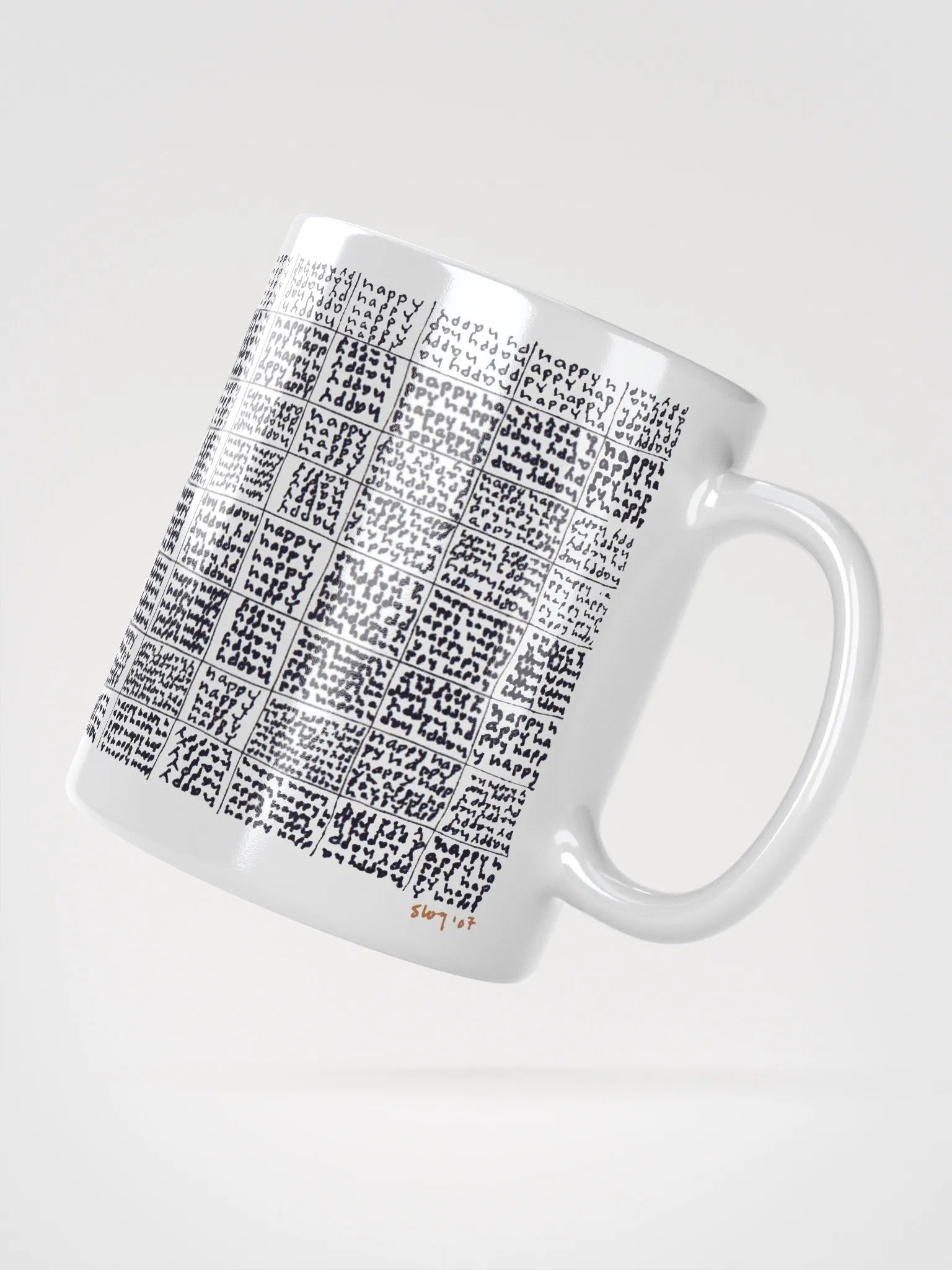 Happy White Glossy Mug product image (4)