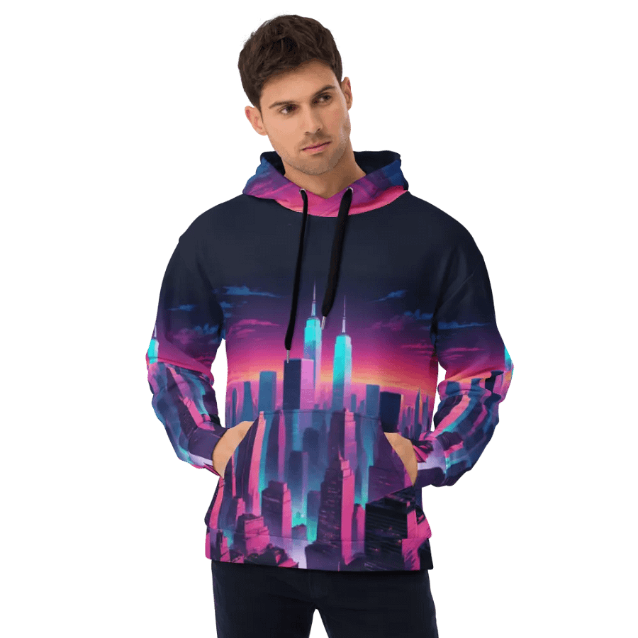 Vaporwave New York City All Over Print Hoodie product image (12)