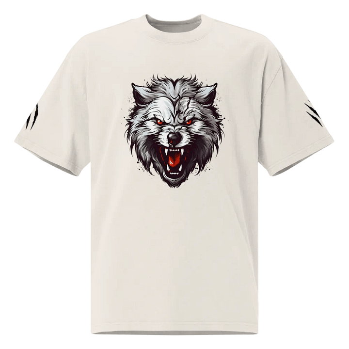 "Rabid Wolf Mascot" AS Colour Premium Oversized Faded T-Shirt product image (1)