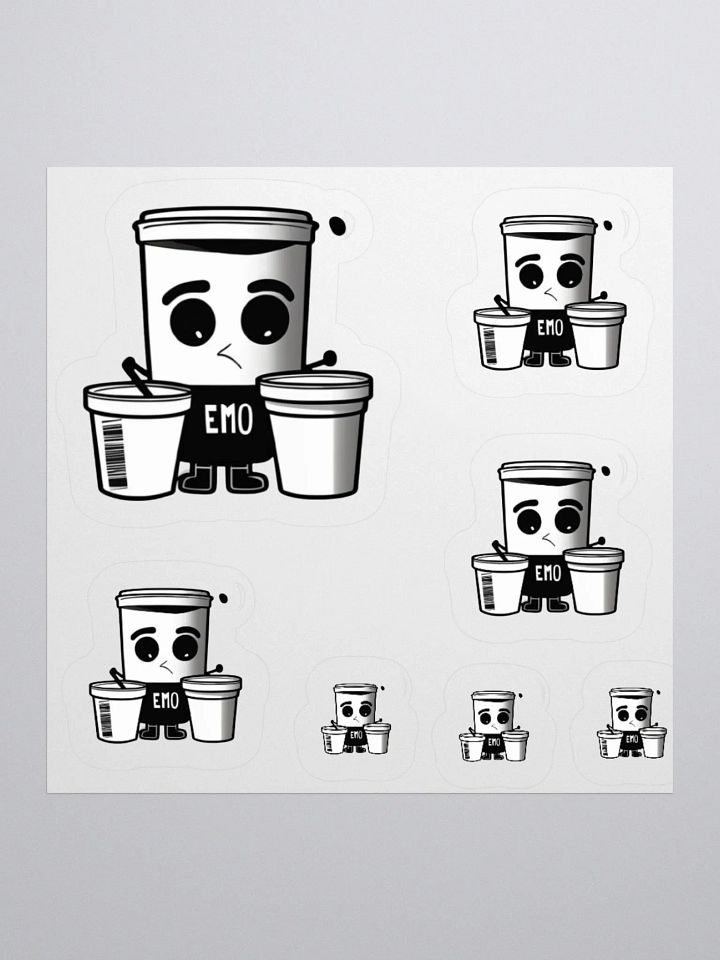 Emo Cup Trio Kiss Cut Stickers product image (1)