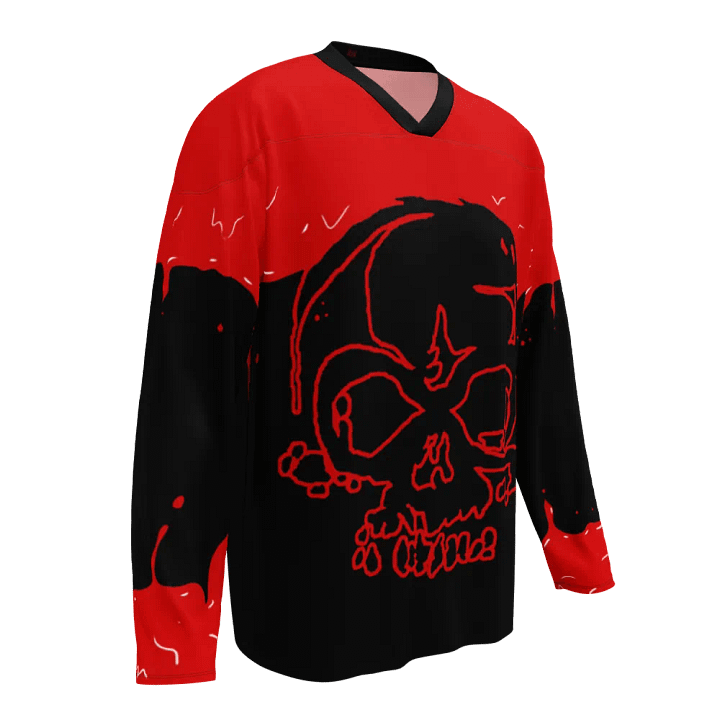 Skull and blood hockey jersey product image (1)
