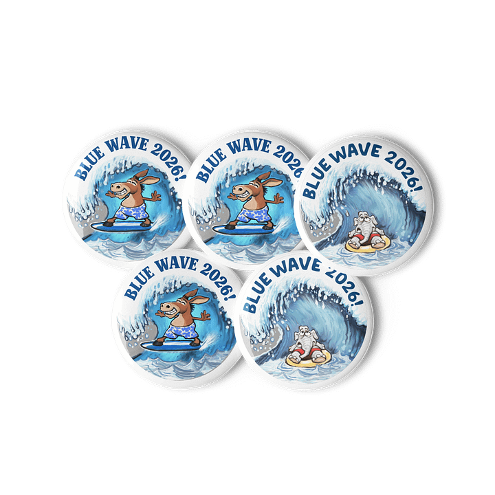 Blue Wave 2026 Pin Button Set product image (1)
