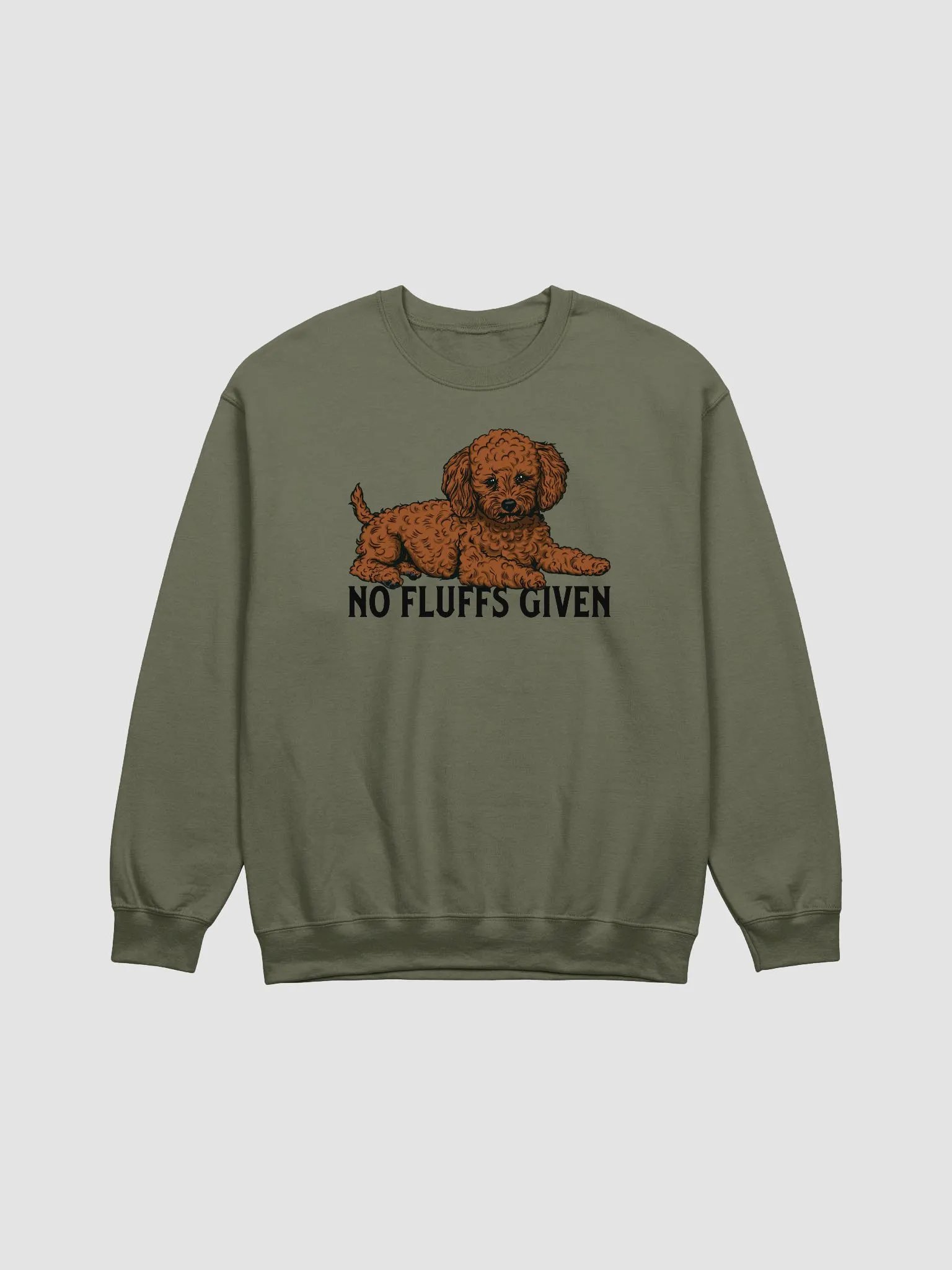 No Fluffs Given Sweatshirt of a Toy Poodle(Chocolate) | Funny Shirt for Poodle Paw-rents product image (16)