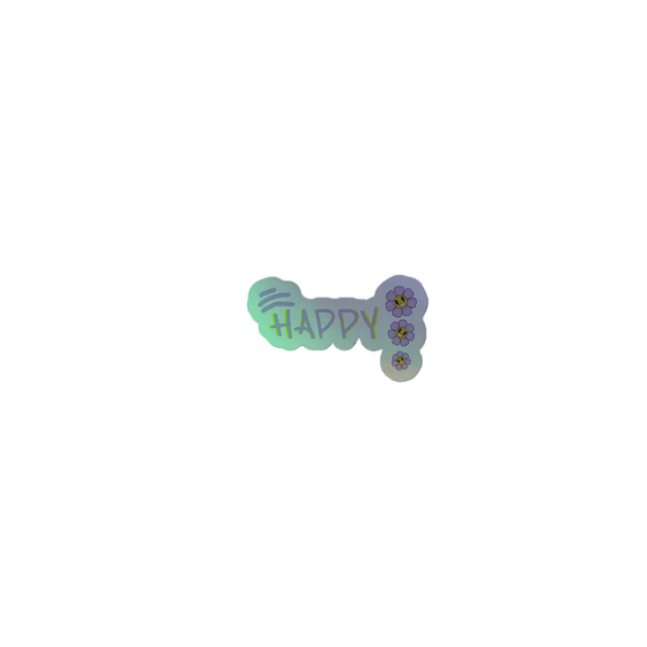 Happy Holographic Sticker Pack product image (1)