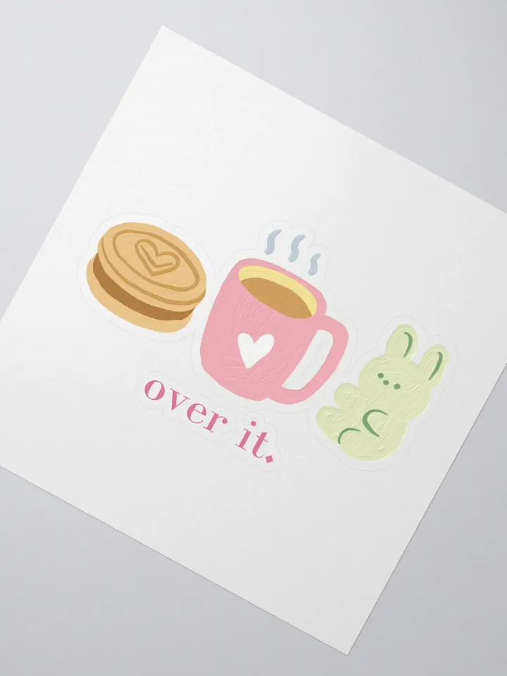 Over It, Cookie Coffee Bunny Sticker product image (6)