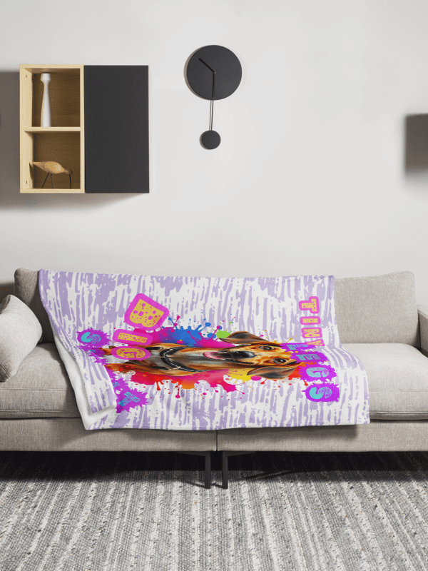 THROW BLANKET - DASHCHUND - TINY LEGS BIG SPIRIT product image (2)