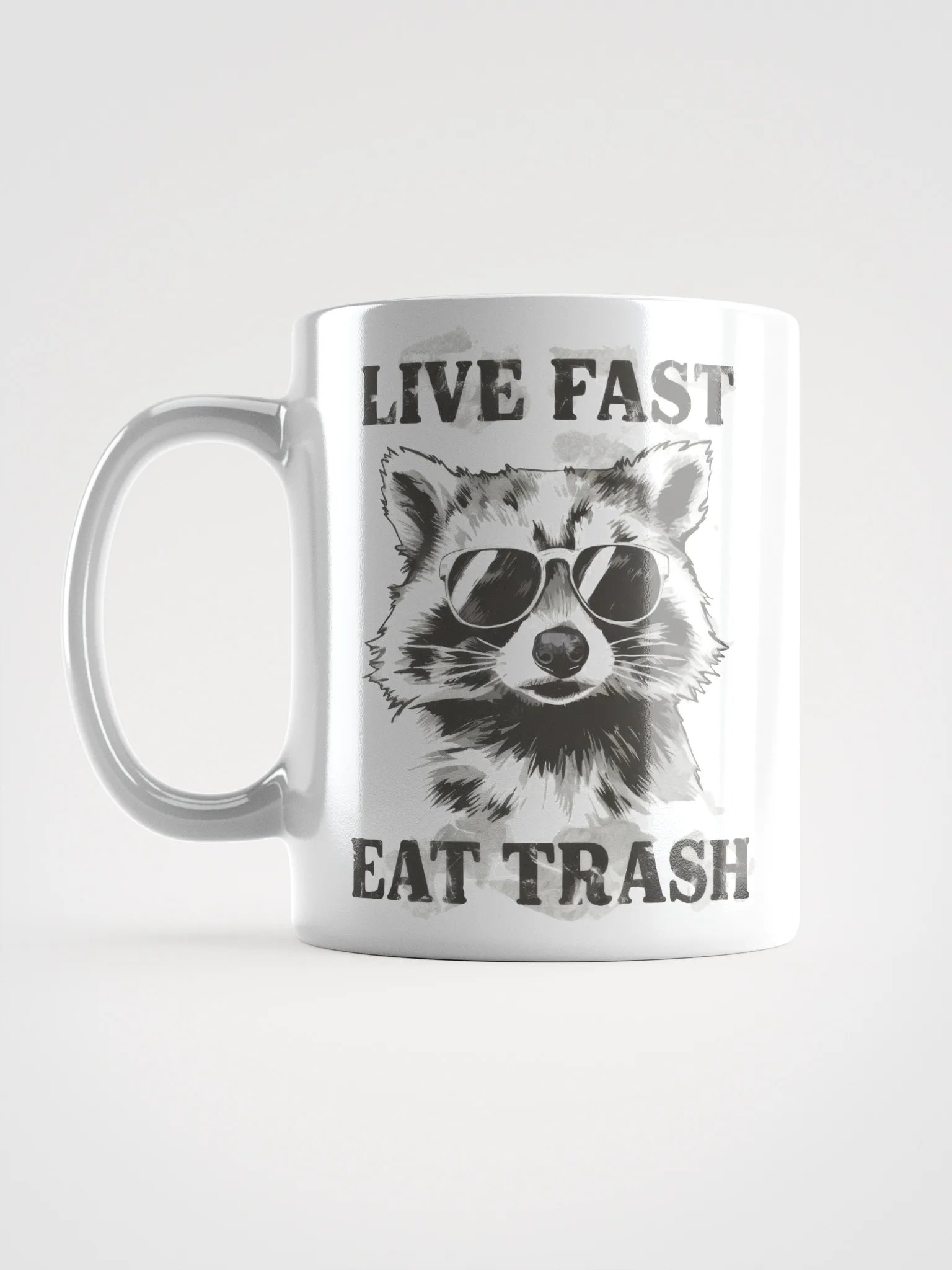 Raccoon Live Fast Eat Trash Mug product image (18)