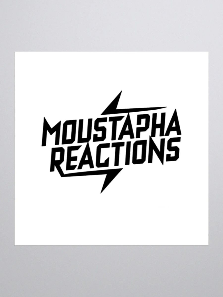 Moustapha Reactions Electric Vibes Kiss Cut Stickers - Black_White product image (1)