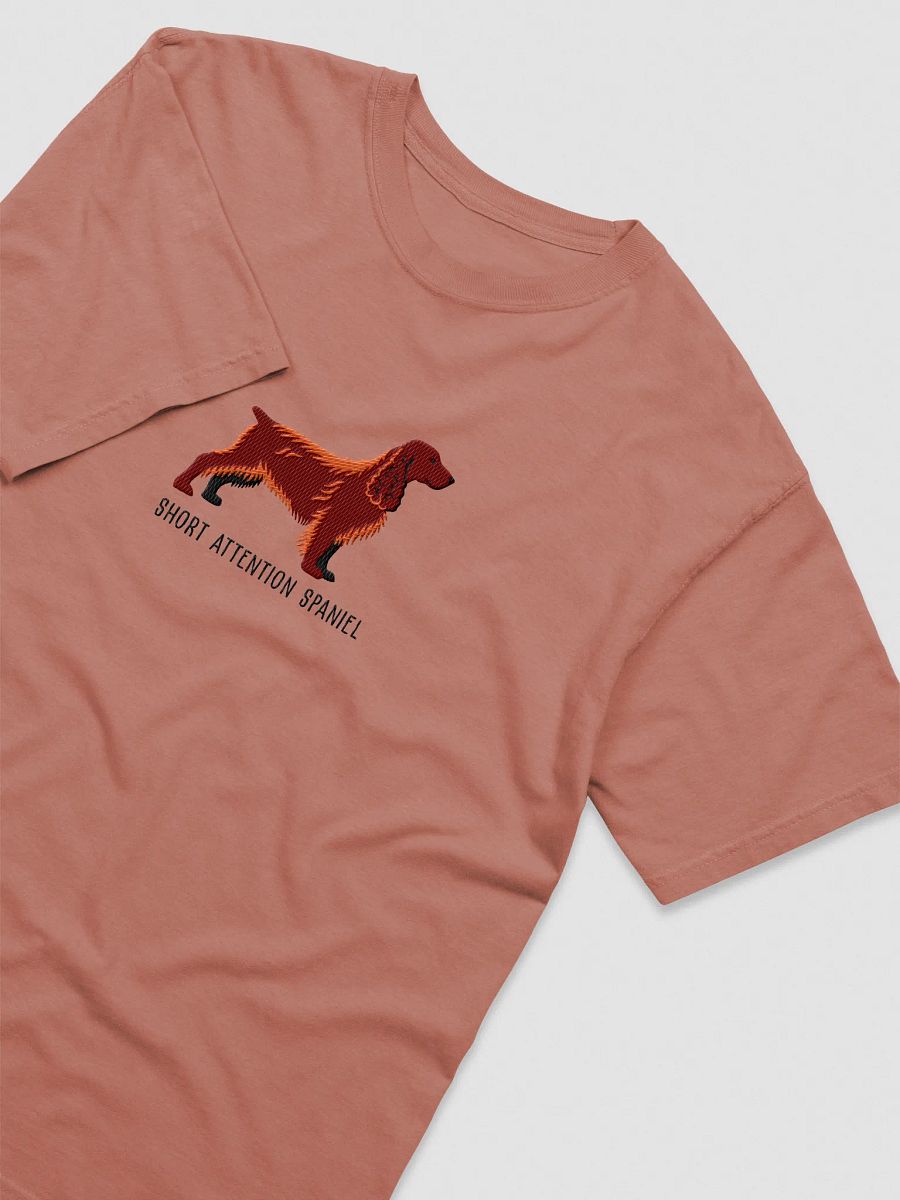 Short Attention Spaniel T-Shirt(Embroidered) of a Field Spaniel(Liver) product image (3)