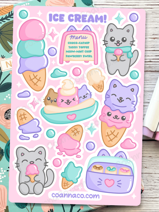 Ice Cream Coloring Sticker Sheet product image (2)