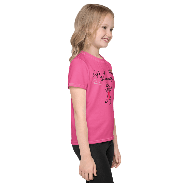 "Life is Beautiful" Fuchsia Tee product image (2)