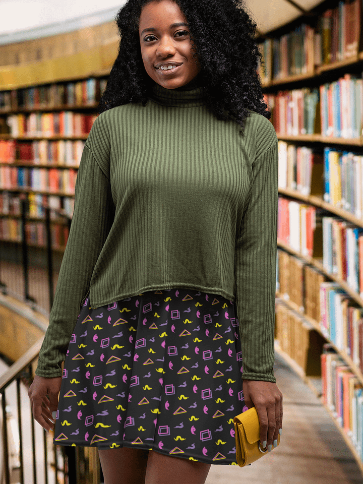 Oh Worm pattern skater skirt product image (1)
