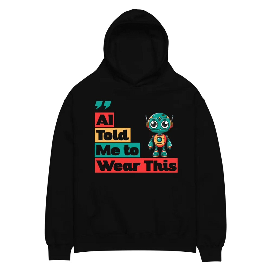 Funny AI-Inspired Oversized Hoodie product image (2)
