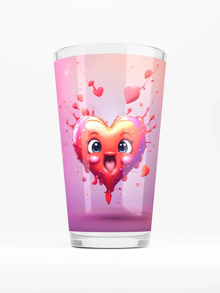 Cute Heart Pint Glass product image (1)