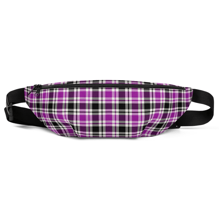 Purple, Black, and White Plaid Fanny Pack product image (2)