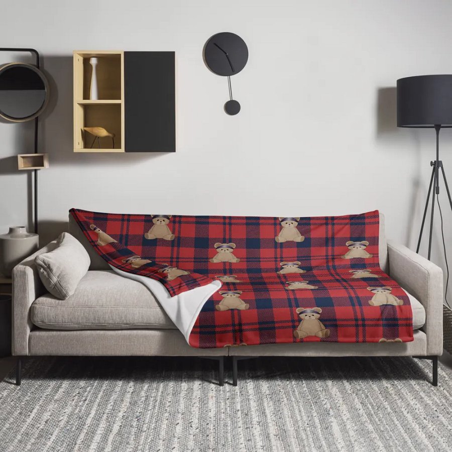 Plaid Bear Blanket product image (11)
