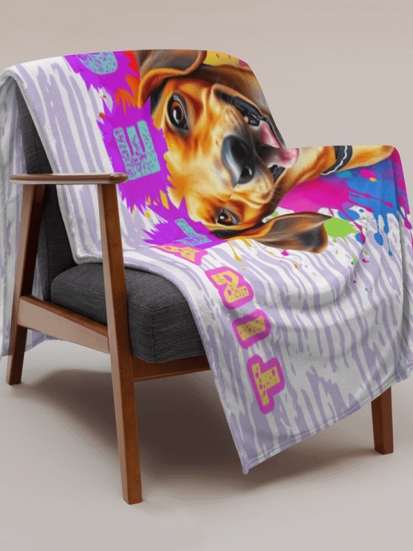 THROW BLANKET - DASHCHUND - TINY LEGS BIG SPIRIT product image (3)