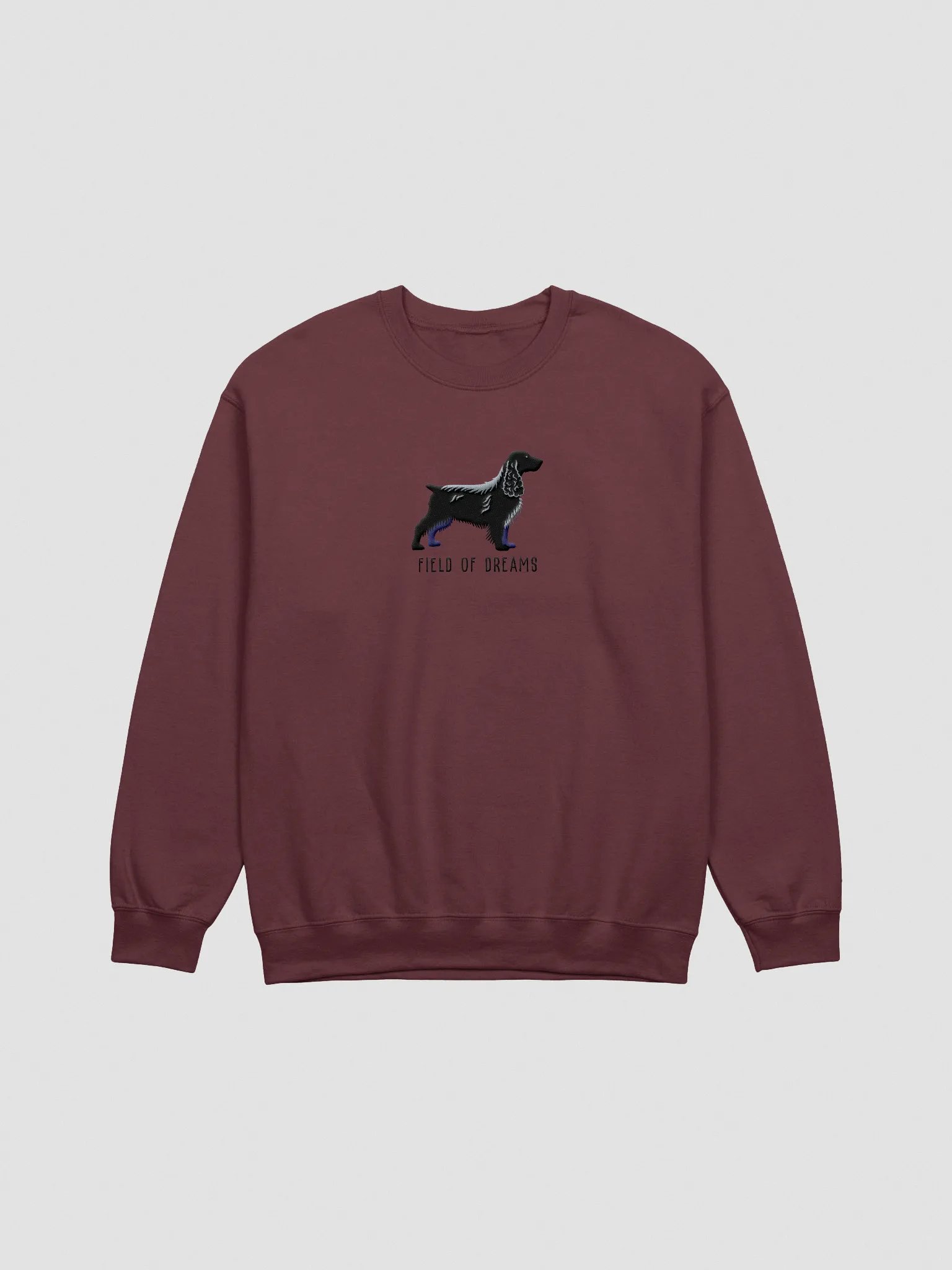 Field of Dreams Sweatshirt (Embroidered) of a Field Spaniel(Black) product image (3)