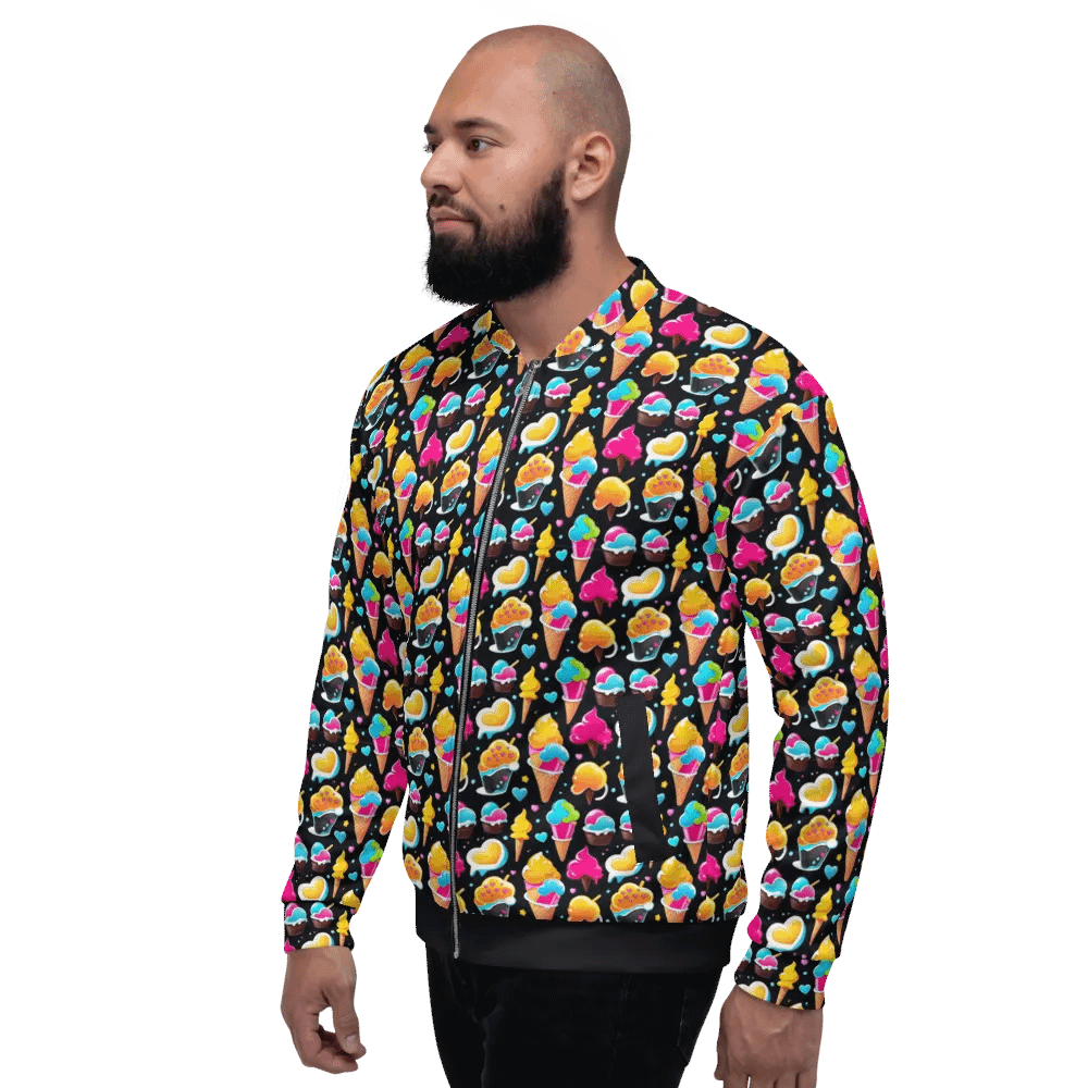 Ice Cream Pattern All Over Print Jacket product image (5)