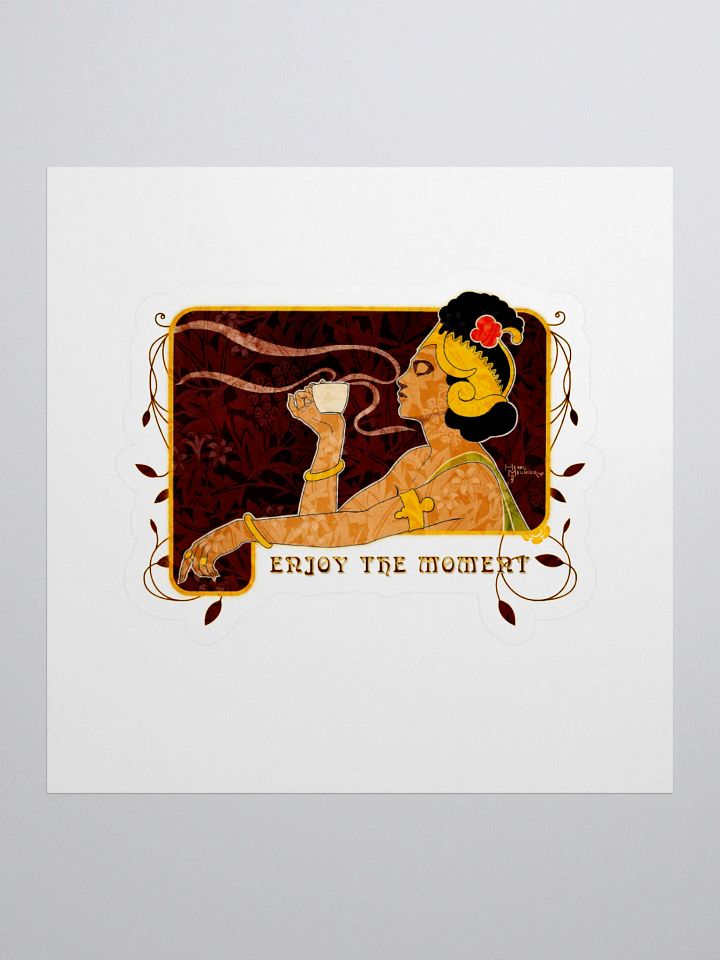 Vintage Coffee Enjoyment Kiss Cut Stickers product image (1)