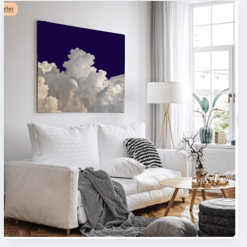 Above Bed Cloud Canvas Wall Art product image (2)