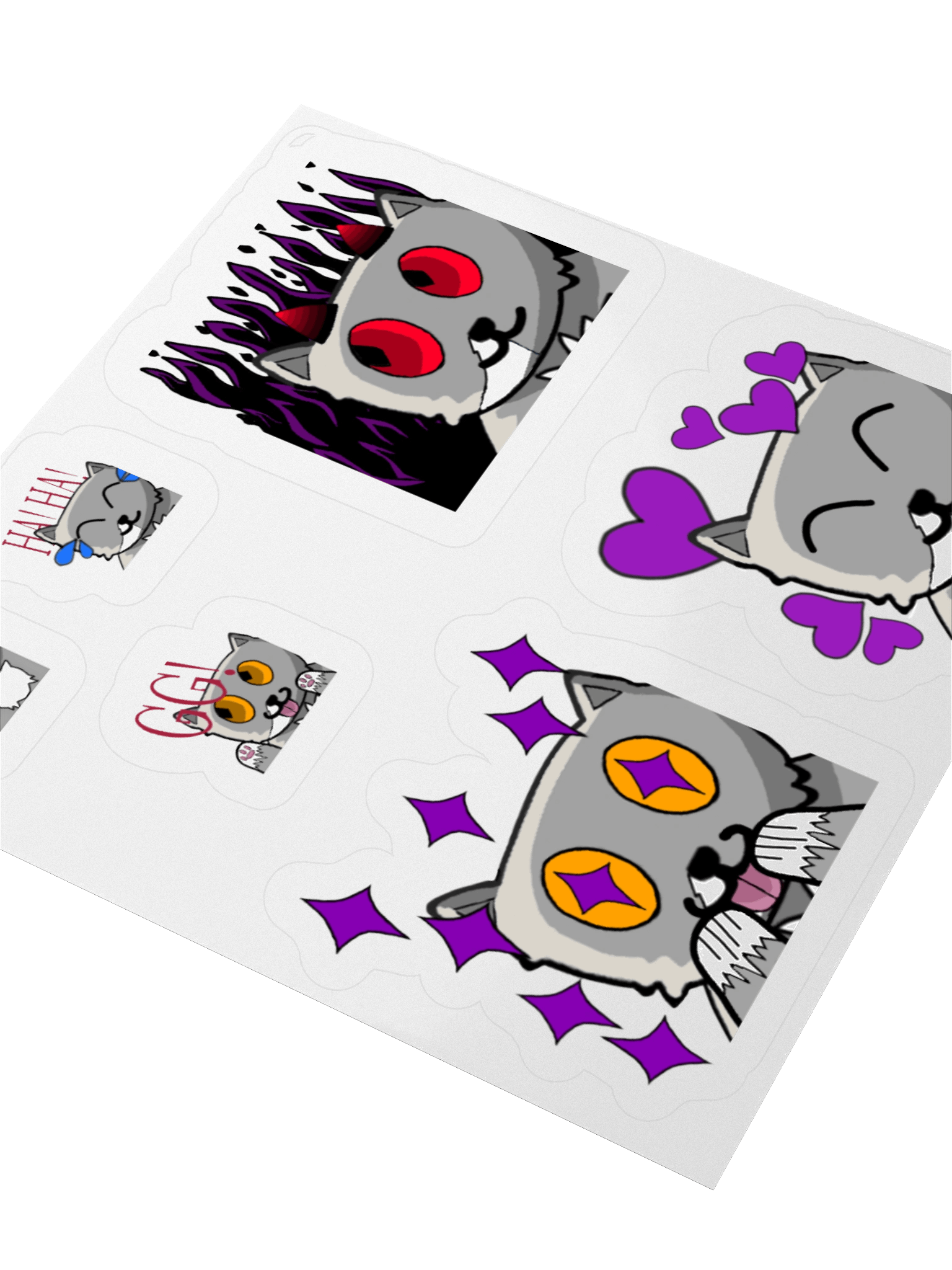 TheReeperShadow Twitch Emote Kiss Cut Stickers. product image (3)