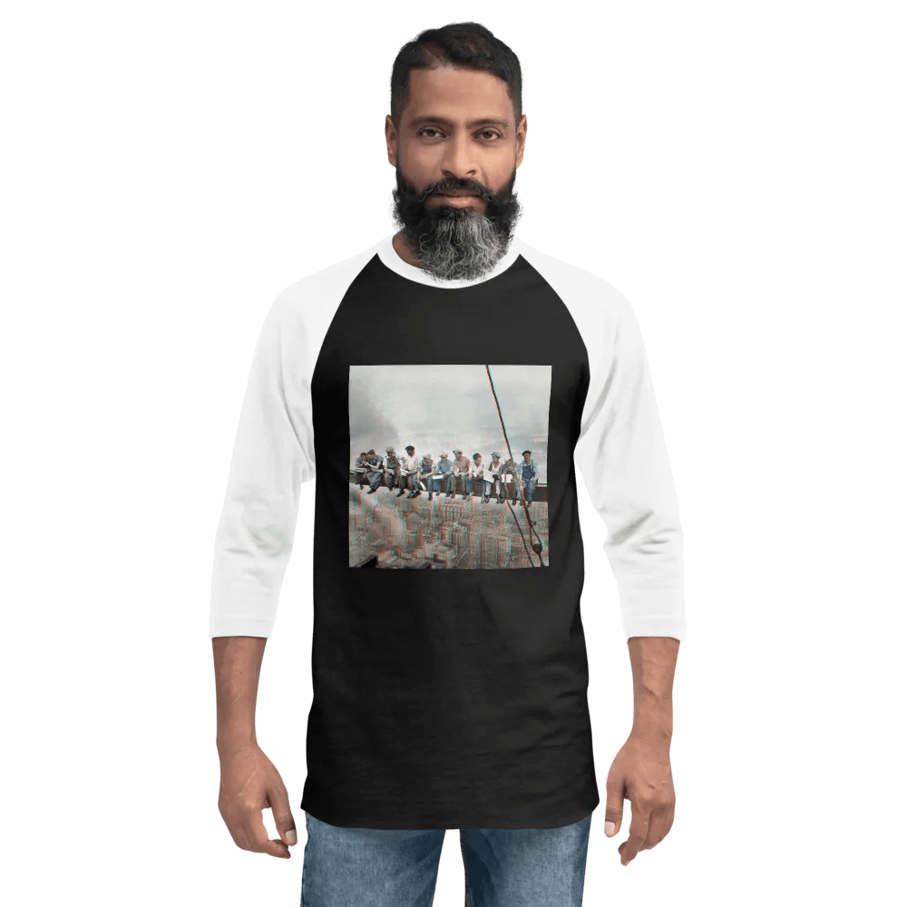 Skyline 3D Anaglyph Tee - Lunch atop Skyscraper in Color. New York 1932 product image (5)