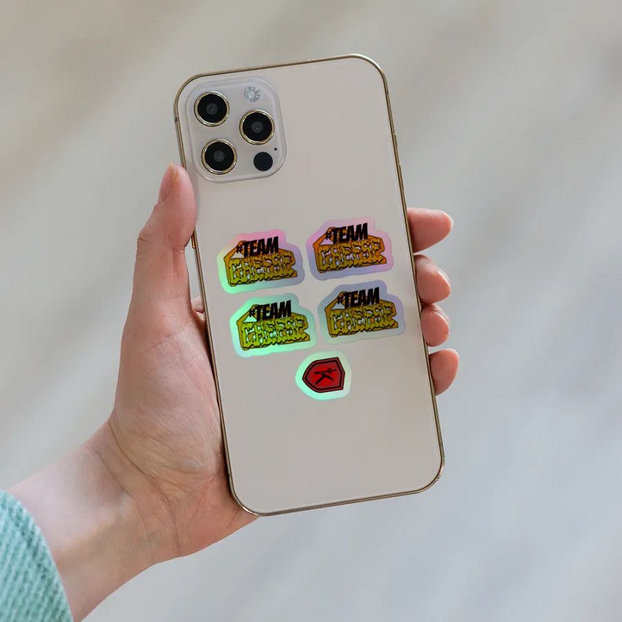 Four Team Cheese Blend Holographic Sticker Set product image (8)