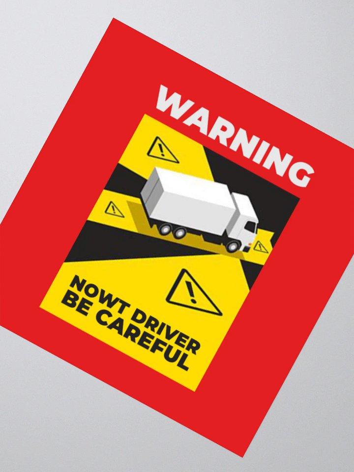 The Stickers: "Warning: NOWT Driver" product image (3)