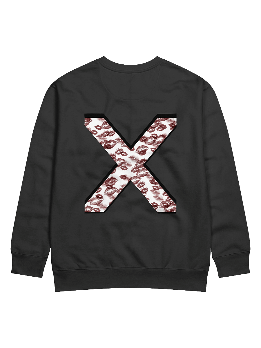 White X Burgundy Lipstick Kisses | Crewneck product image (1)