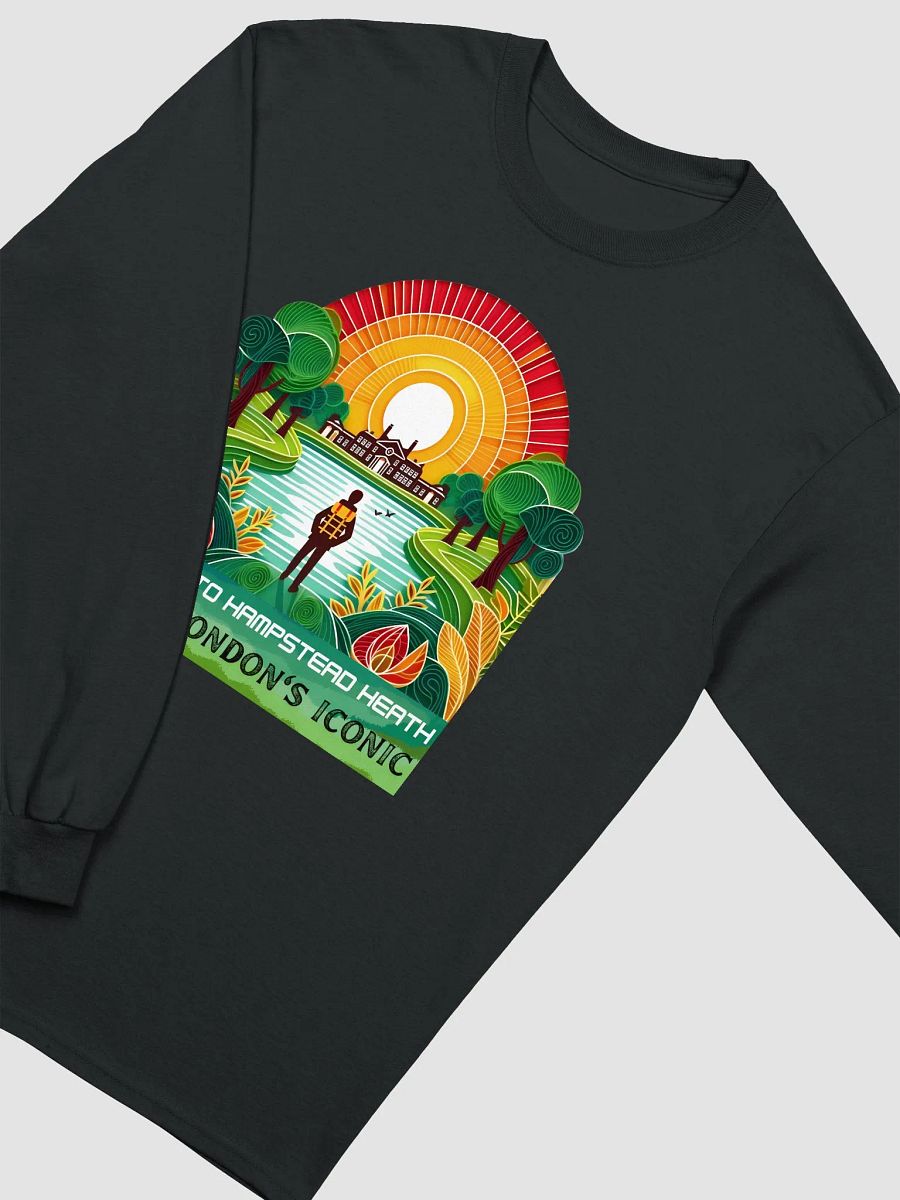 Hampstead Heath Retro Travel Poster Long Sleeve Tee product image (29)