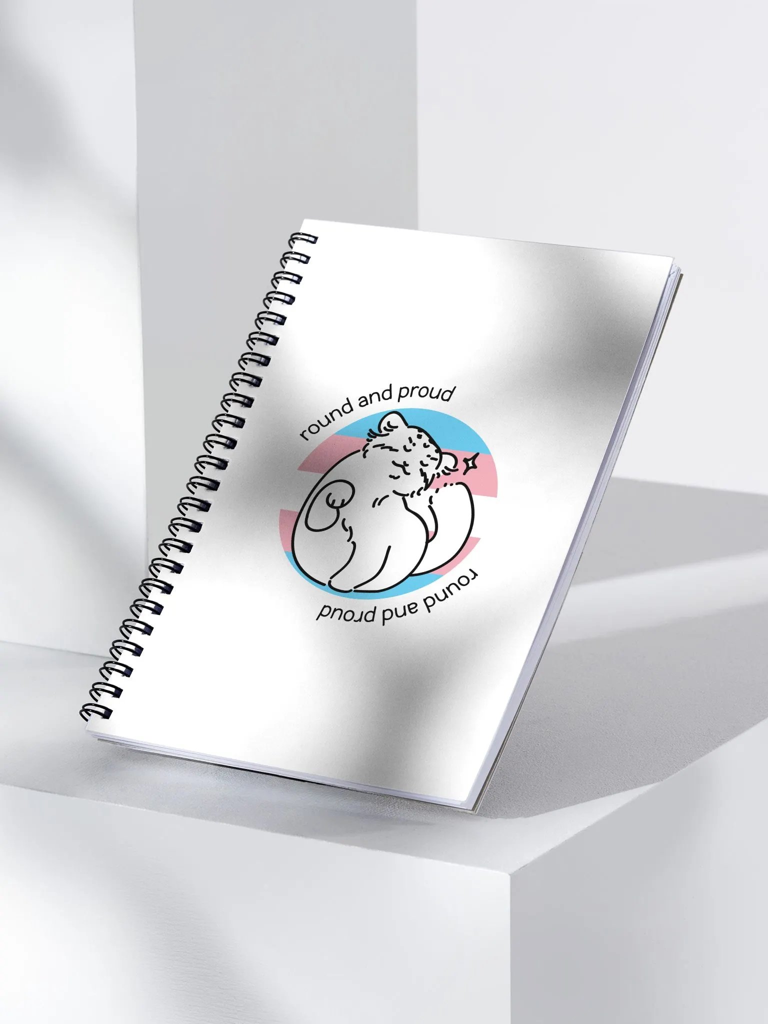 Round and Proud Manul Transgender Version - Spiral Notebook product image (3)