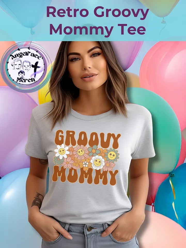 Retro Groovy Mommy Tee product image (1)