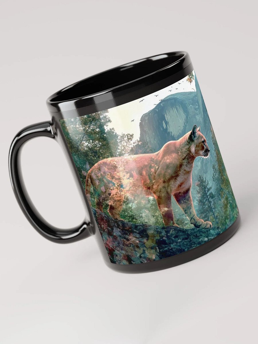 Mountain Lion, Black Glossy Mug product image (5)