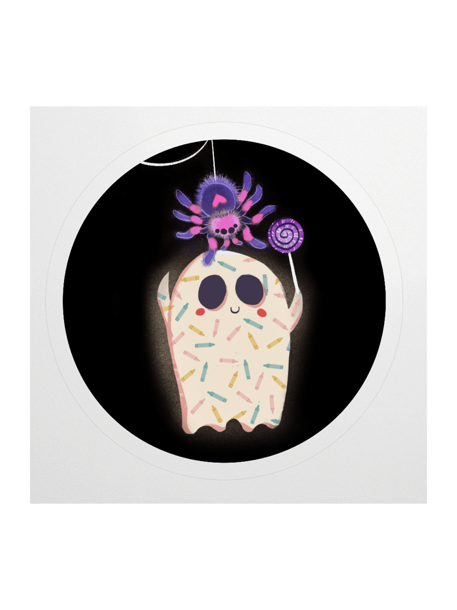 Little Ghost & the Pet Spider - Vinyl Sticker product image (2)