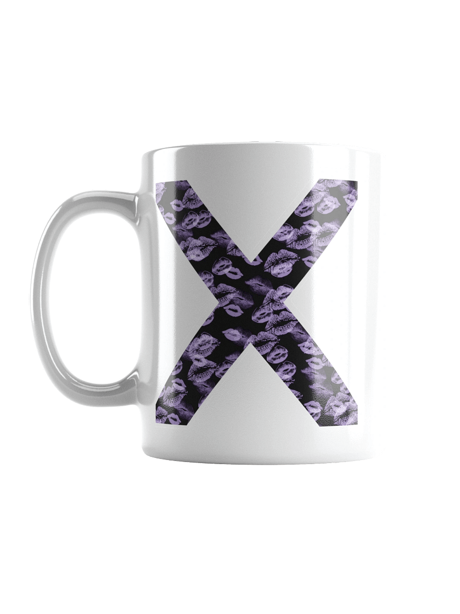 Black X Lilac Lipstick Kisses | Glossy White Mug product image (3)