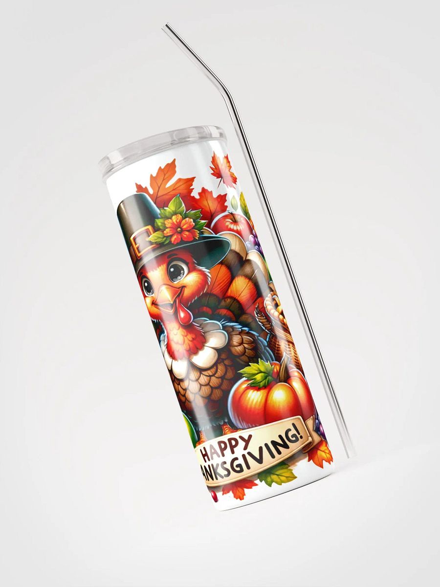 Happy Thanksgiving Turkey Festive Stainless Steel Tumbler product image (6)