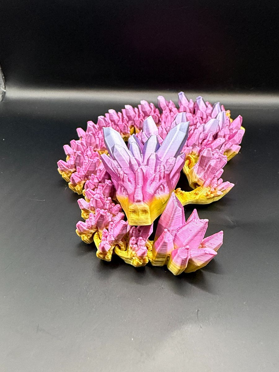 3D Printed Silk Candy Rainbow Crystal Dragon product image (7)