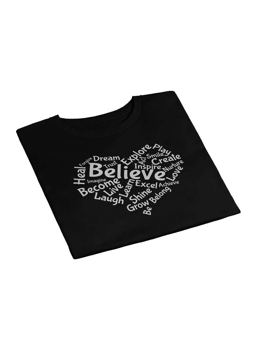 Motivational Heart Word Cloud Crop Top - Black product image (3)