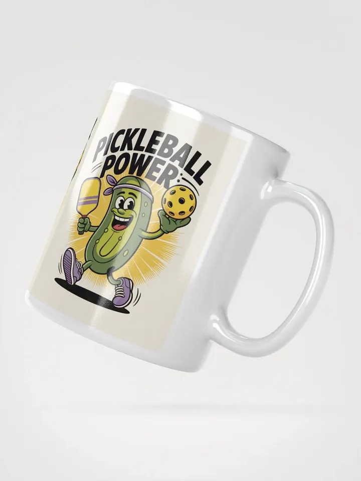 Pickleball Power Mug – Fun Pickle Character Design 11oz, 15oz, 20oz product image (4)