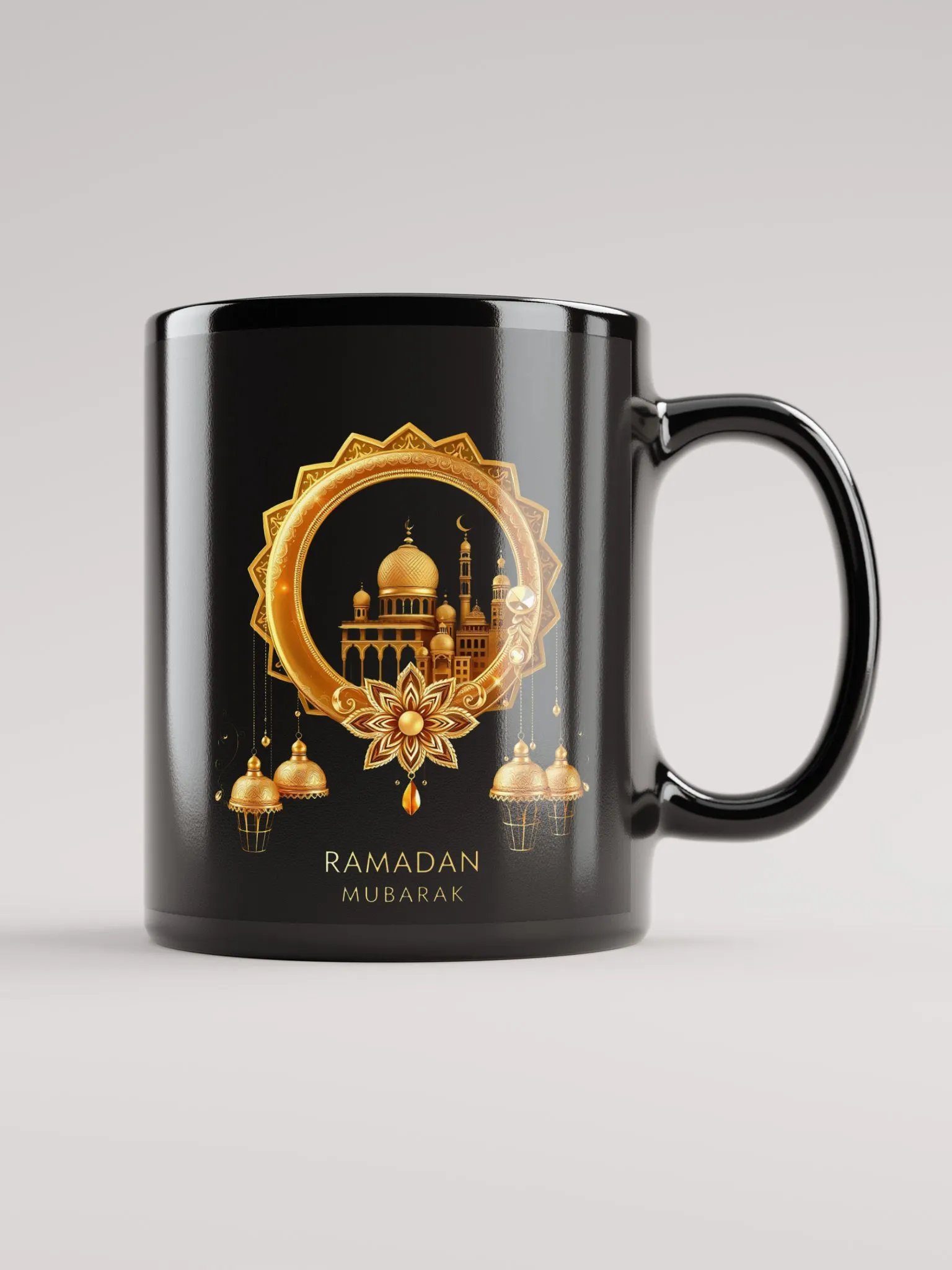 Ramadan Mubarak Black Mug product image (2)